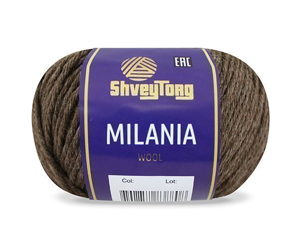 Пряжа "ShveyTorg Milania" 92887 коричневый 10*50 г. 120м 100% Шерсть  ТУРЦИЯ