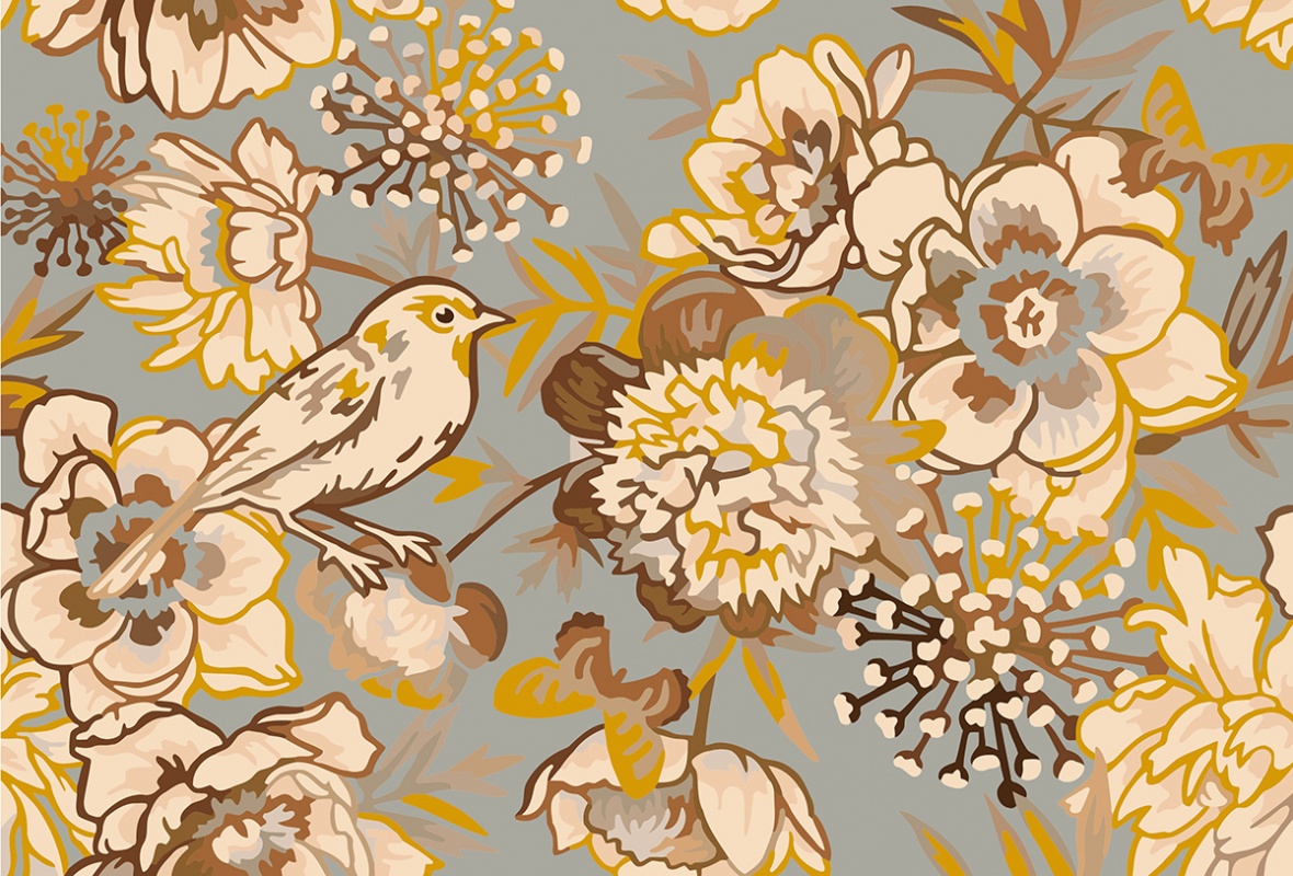 Картина по номерам красками на холсте 30*20см "Орнамент с золотом"  ФРЕЯ PNB/PSZ-098														