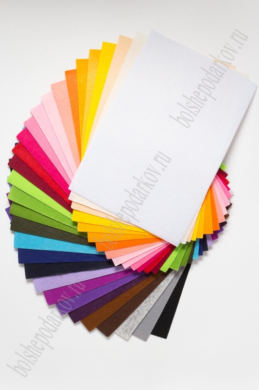 Фетр жесткий 30цв. 30л. ассорти 1мм  А4 набор  Больше подарков SF-1946														