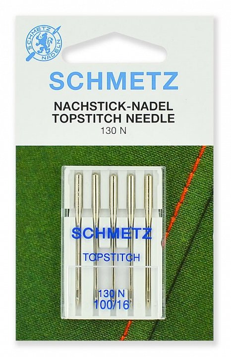 Иглы для быт. шв. машин Топ Стич 130N NM №100 (в пачке 5 шт.) SCHMETZ 0717362/08.90. 2 VES Иглы для быт. шв. машин Топ Стич 130N NM №100 (в пачке 5 шт.) SCHMETZ 0717362/08.90. 2 VES