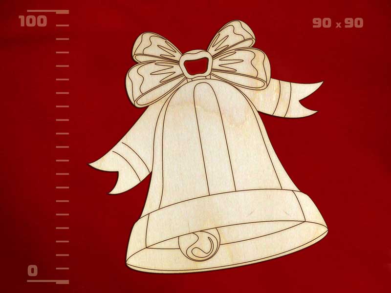 Заготовка для декорирования "Колокольчик-1" 90*90мм дерево  Полноцвет 131125														