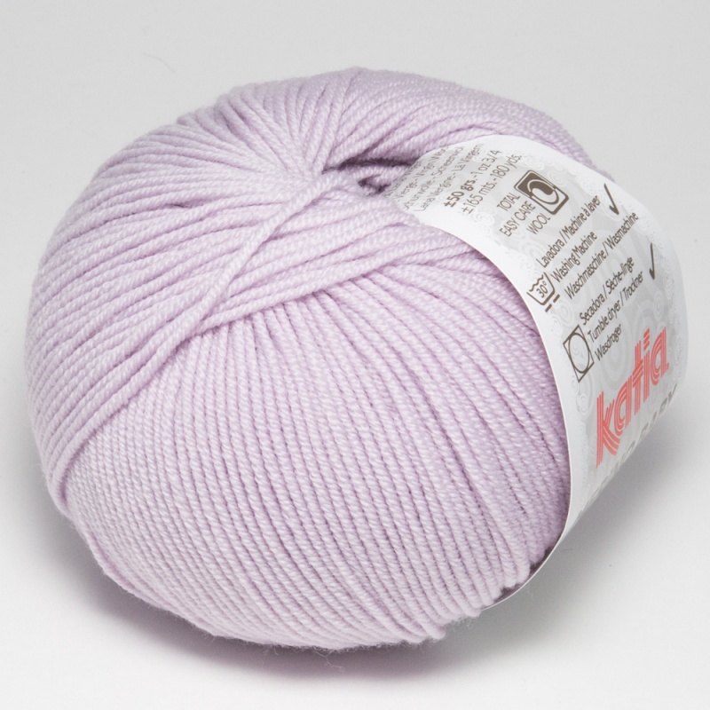 Пряжа "Katia "MERINO BABY" 66 св. сиреневый 10*50 г. 165м 100% мериносовая шерсть 66														