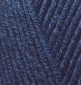 Пряжа "LANAGOLD Fine" 58 синий 5*100 г. 390м 49% шерсть, 51 % акрил  ALIZE 58														