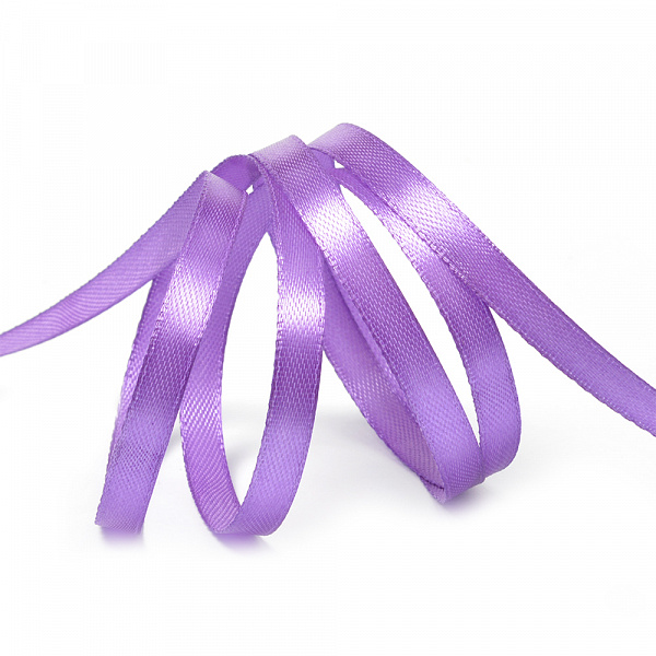 Лента атласная  6мм 3116 т.фиолетовый, 6мм*32,9м за 1 м  IDEAL 3116														