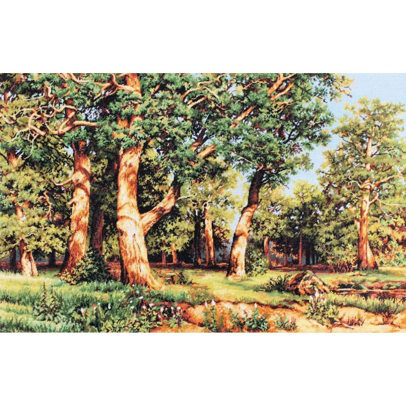 Вышивка крестом Luca-S "Дубовая роща. Шишкин" мулине 71*45см B476														