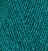 Пряжа "LANAGOLD Fine" 640 павл.зеленый 5*100 г. 390м 49% шерсть, 51 % акрил  ALIZE 640														