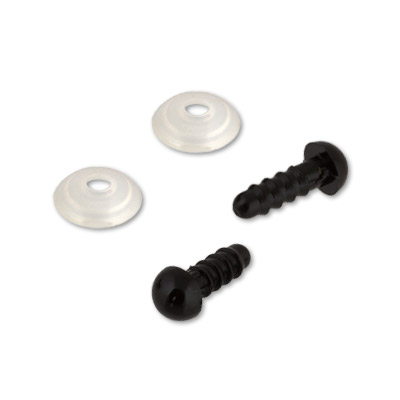 Глаза   6 мм черный с шайбами за 1шт  Gamma SOE-6														