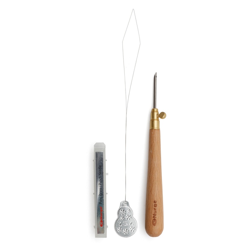 Набор для ковровой техники (иглы 1.20, 1.60, 2.20mm + нитевдеватель)  Nurge Hobby 7732983/240-11														