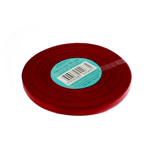Лента атласная  6мм №065 красный, 6мм*33м за 1 м  Gamma