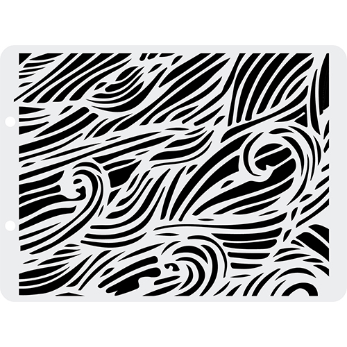 Трафарет для творчества "Craft Premier" пластик "Волна" 10*15см V0036														