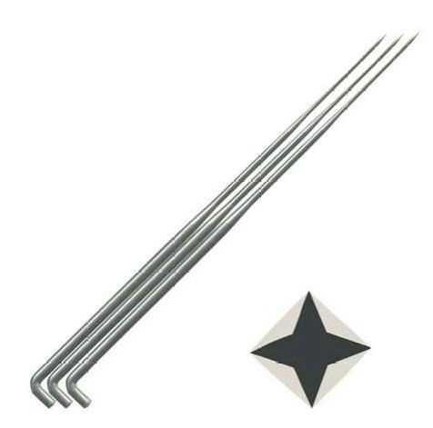 Иглы для валяния (фелтинга) №36 средняя звездч.3"/78 (по 2зубца на 4ребрах) за 1шт. 161444														