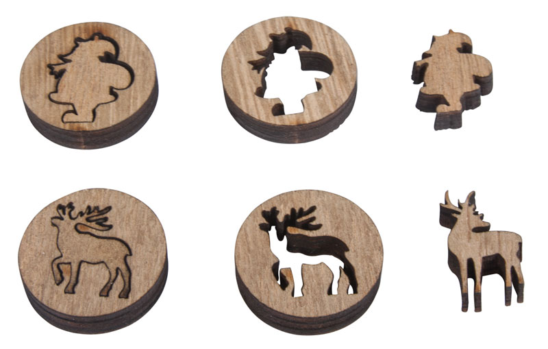 Заготовки деревян. "Санта, олени" d=2,7мм 46084000														