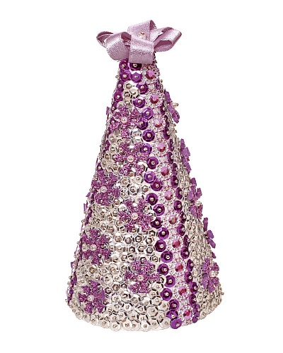 Набор для творчества "Новогодняя ёлка фиолетовая" пайетки   Волшебная мастерская