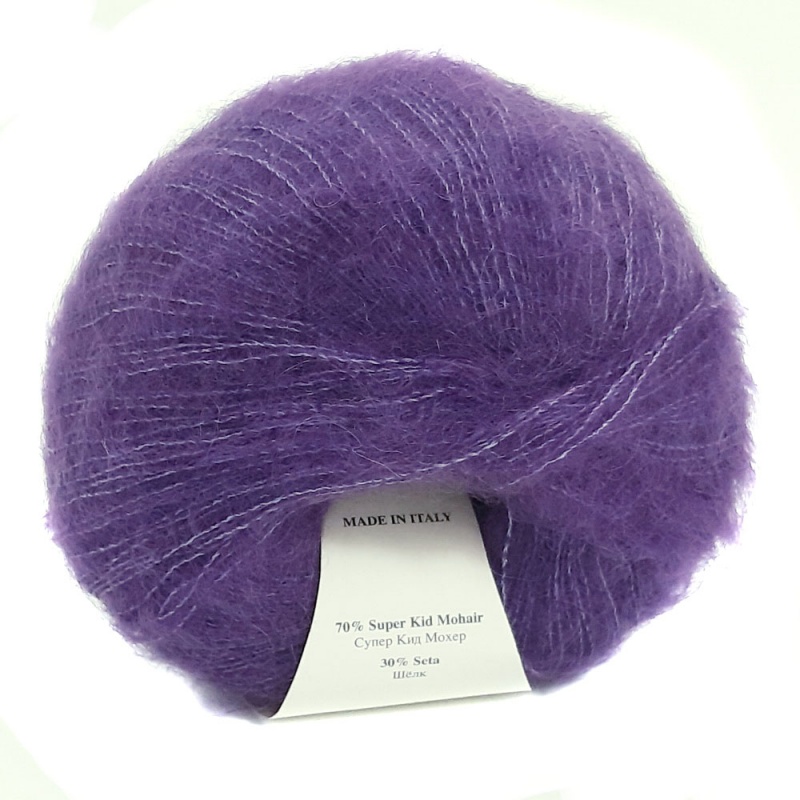 Пряжа "Vittorio" 1049 фиолетовый 10*25г. 200м. 70% мохер, 30% шёлк  Kutnor 1049														