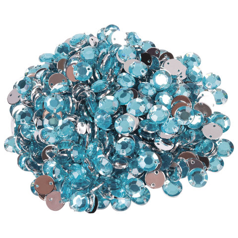 Стразы "Круг" цв. голубой 8мм 30гр.  Остров Сокровищ 661201														