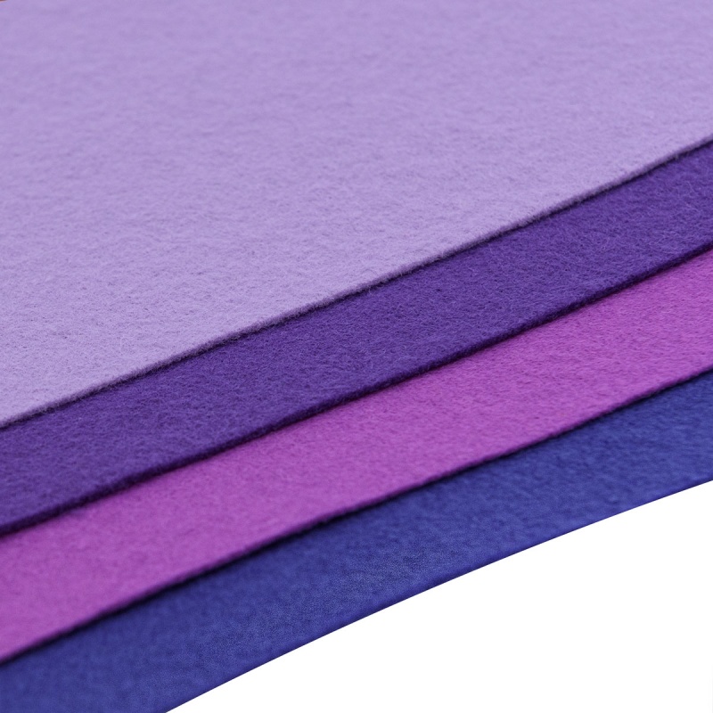 Фетр набор №6 4 листа (оттенки сиреневого) мягкий А4 1мм  АСТРА 7730788											