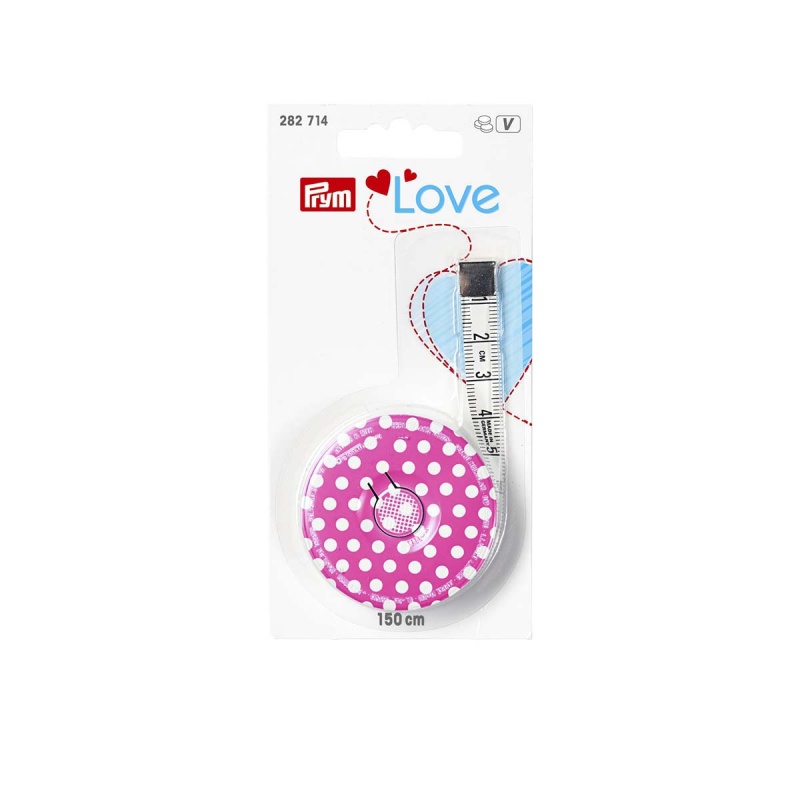 Рулетка портновская Prym Love розовая, яркая 150см  PRYM 282714 
