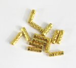 Декоративный элемент Трубочка резная 4*13мм золото за 1шт.  АСТРА