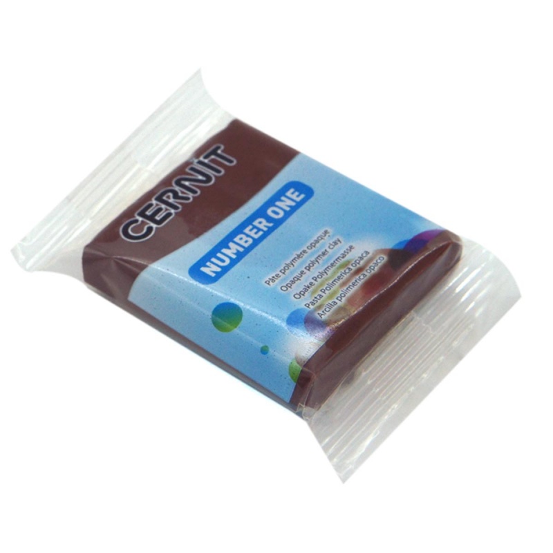 Глина полимерная "Cernit № 1" цвет 800 коричневый, 56-62гр. CE0900056														