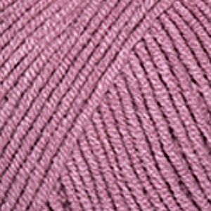 Пряжа "JEANS" 65 пыльная фуксия 50г. 160м 55% хлопок, 45% ПАК 														