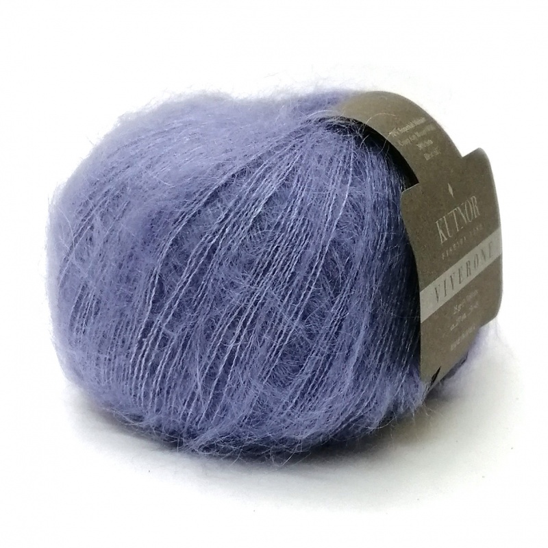 Пряжа "VIVERONE" 1631 лесной колокольчик 10*25г. 259м 70%  супер кид мохер, 30% шёлк  Kutnor(Италия) 1631														