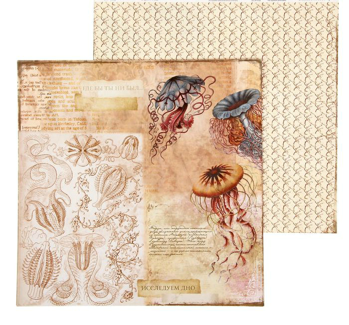 Бумага для скрапб. двустор. "Одиссея Медузы 29,5*29,5см  АртУзор 1197800
