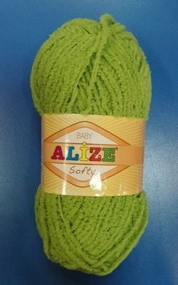 Пряжа "SOFTY BABY" 242 св.зеленый/фисташка 5*50 г. 115м 100% микрополиэстер  ALIZE