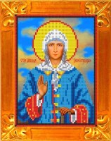 Канва с рисунком бисер "Св. Муч. Ксения Петербуржская" (20*25см)  Каролинка