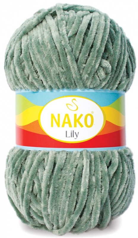 Пряжа "LILY" 292 п. зеленый 5*100 г. 180 м. 100% полиэстер NAKO