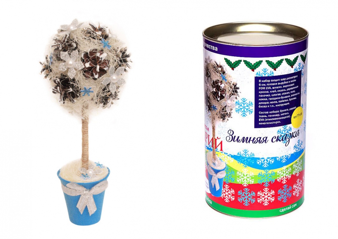 Набор для творчества "Дерево счастья. Топиарий. Зимняя сказка"  Волшебная мастерская ТП-08														