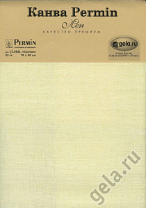 Канва равномер-го переплетения Linel-Лен, Кантри 32, цв. 22 Ivory-слон. кость, раз-р 70*50см  Permin CL065L/2 39 0752														