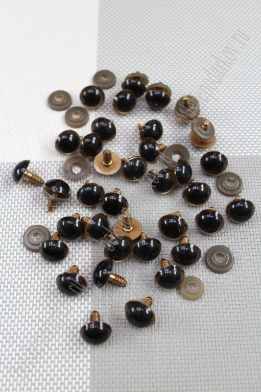 Глаза 16мм с фиксиров. зрачками винтовые золотисто-коричневый за 1шт 304-74/SF-2141														