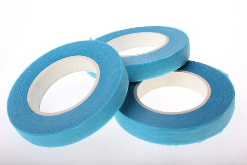 Лента флористическая 12,0мм тейп-лента цв. голубой 12,0мм*27м