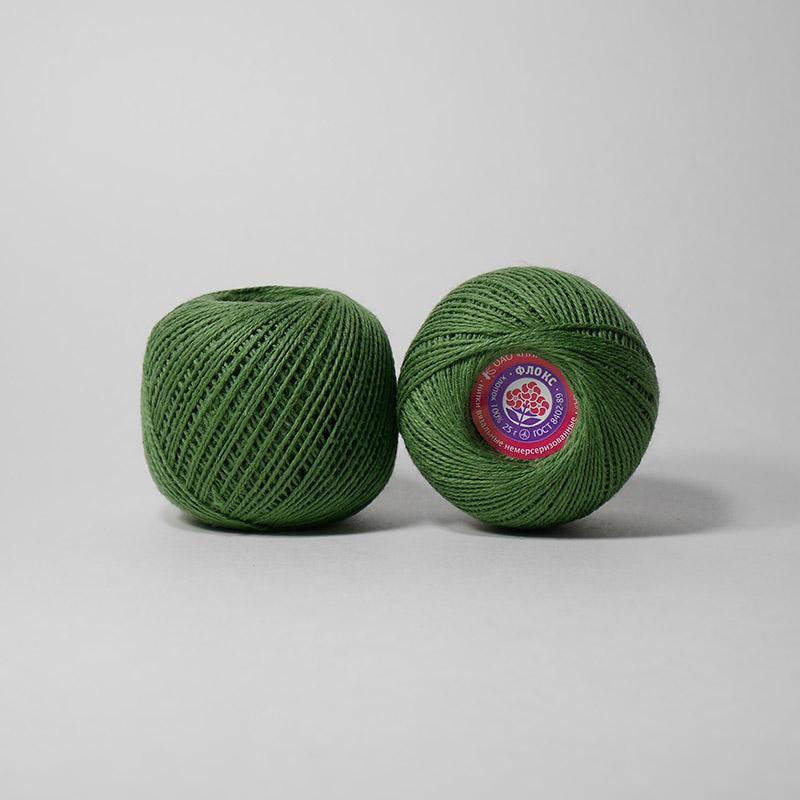 Пряжа "Флокс" 2304 салатовый 20*25 г. 150м 100% хлопок  ПНК им. Кирова