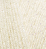 Пряжа "SAL Simli" молочный 01 5*100 г. 330м 95% акрил, 5% металлик   ALIZE 01														