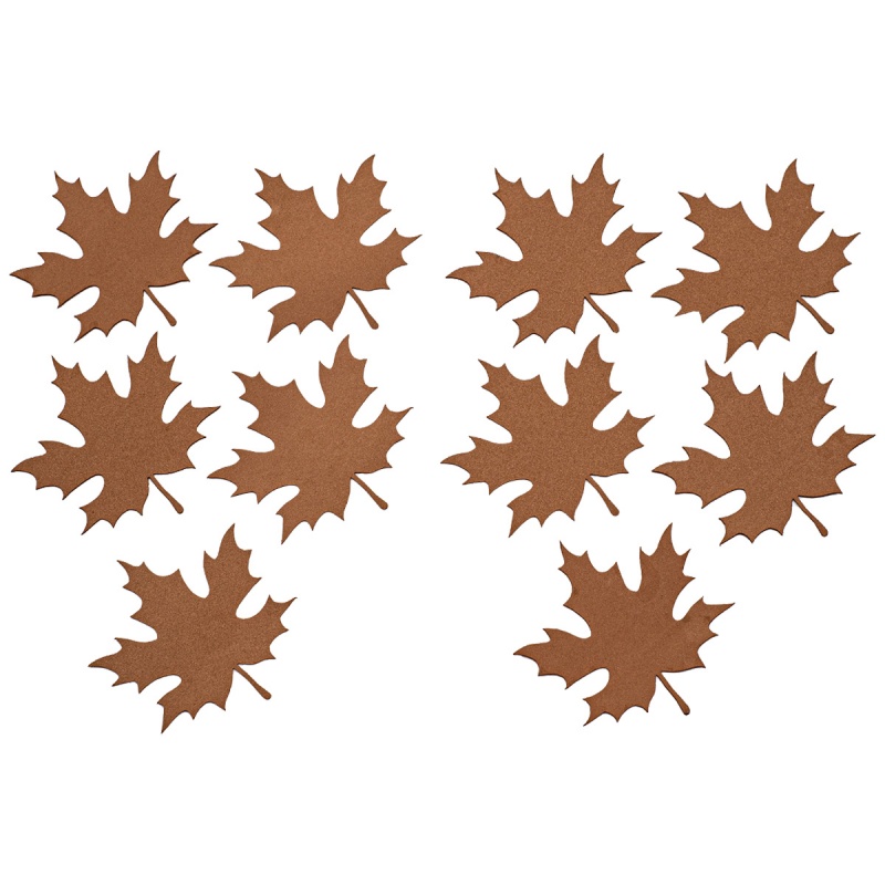 Декор Лист кленовый 10*10см фоамиран коричневый 10шт 614893/фом28-2-4														