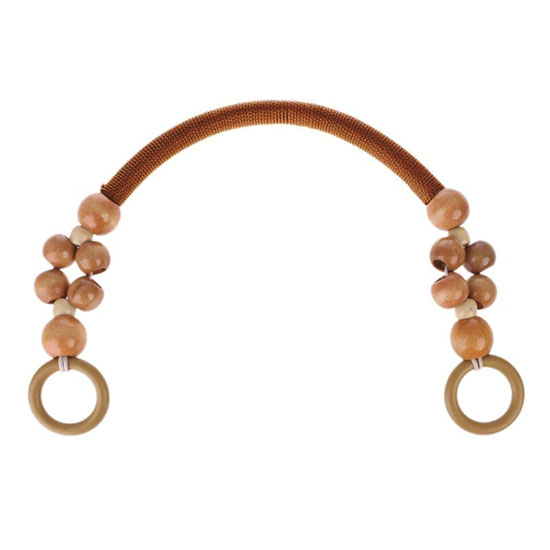 Ручка для сумок дуга размер L=45см дерево цв. бежевый 2шт.  Швейторг №25-266														