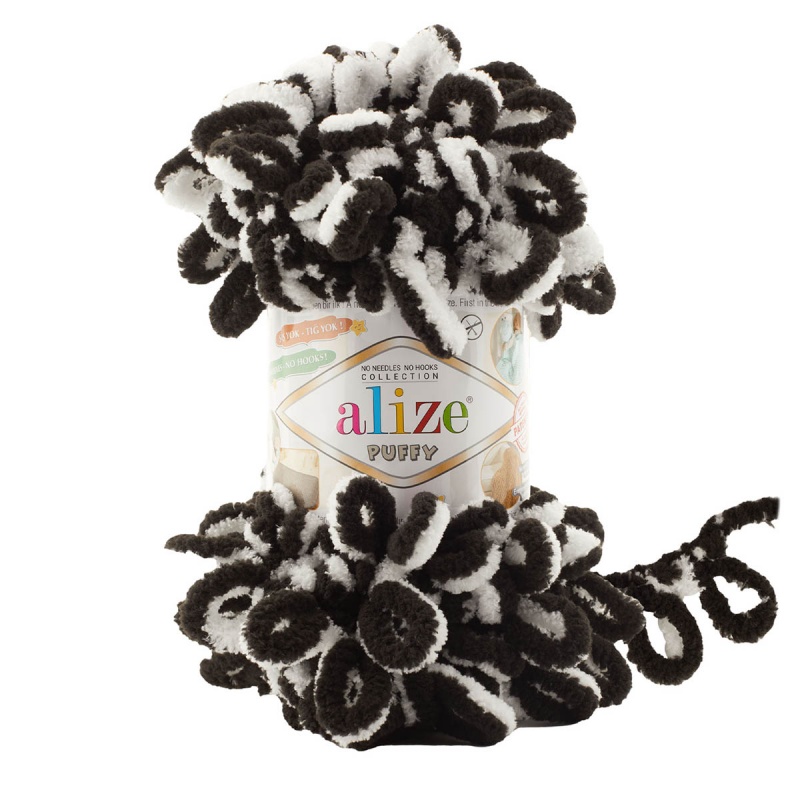 Пряжа "PUFFY" 867 далматинец 5*100 г. 9,2м. 100% микрополиэстр  Alize 867														