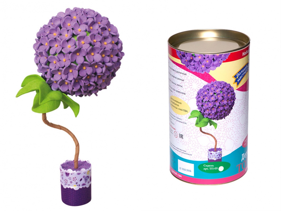 Набор для творчества "Дерево счастья. Топиарий. Сирень"  Волшебная мастерская ТП-03														