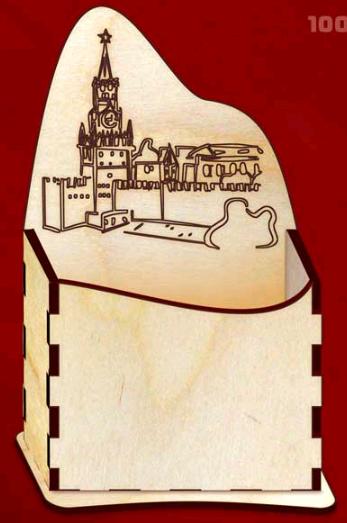 Заготовка для декорирования "Карандашница. Москва-Кремль" дерево