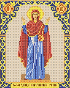 Канва с рисунком бисером Икона Нерушимая стена (А4)  Каролинка/Наследие КБА4-105/КБИ-4088