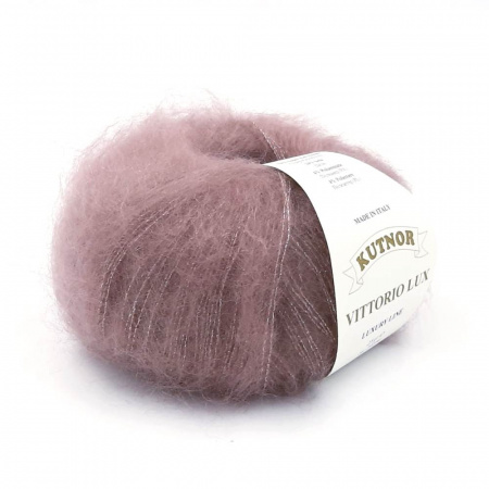 Пряжа "Vittorio Lux" 1022 гр. розовый 10*25г. 210м. 78%супер кид мохер, 14%шёлк, 4%люрекс, 4%полиамид  Италия 1022														