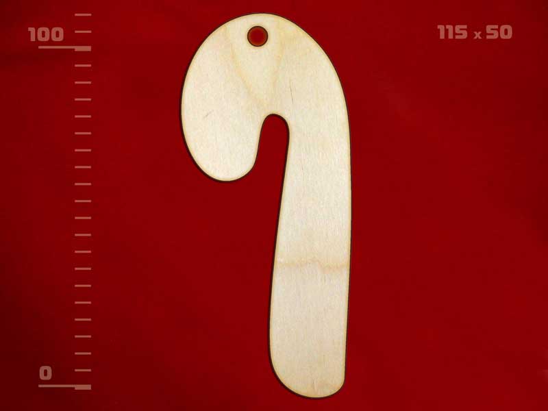 Заготовка для декорирования "Палочка-леденец" 50*115 дерево  Полноцвет 131074														