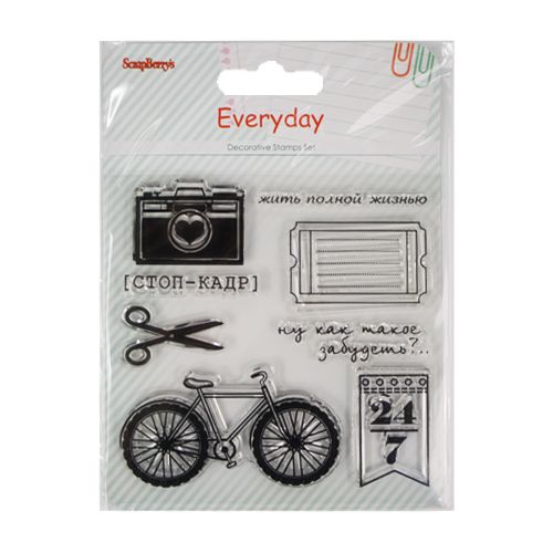 Штамп "День за днем. Стоп-кадр" набор 10,5*10,5см  ScrapBerrys SCB4904002														