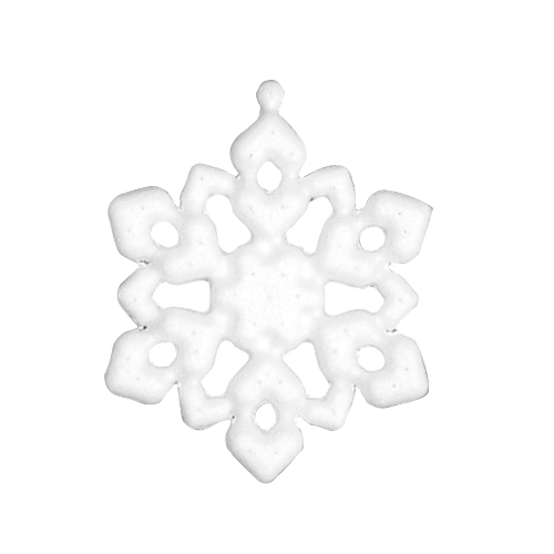 Пенопласт белый Снежинка подвеска h=8см за 1шт. 7707389
