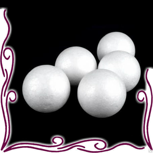 Пенопласт белый Шарик d=3,5см за 1шт.