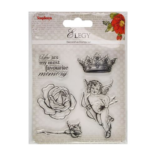 Штамп "Элегия. Ангел" (англ.) набор 10,5*10,5см  ScrapBerrys SCB4904019b														