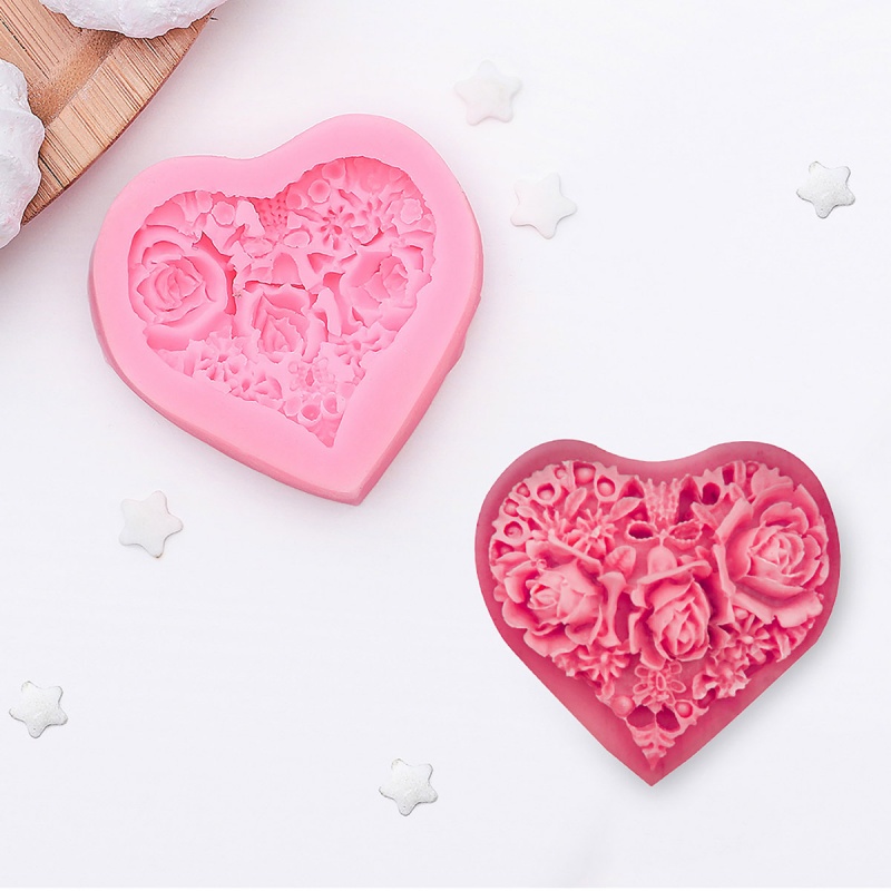 Молд Цветочное сердце 5,5*5см  АртНева 2389094														