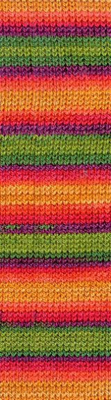 Пряжа "Extra folklorik batik" 4895 меланж зел-роз-фил-кор. 5*100 г. 220м 100 % акрил  ALIZE 4895