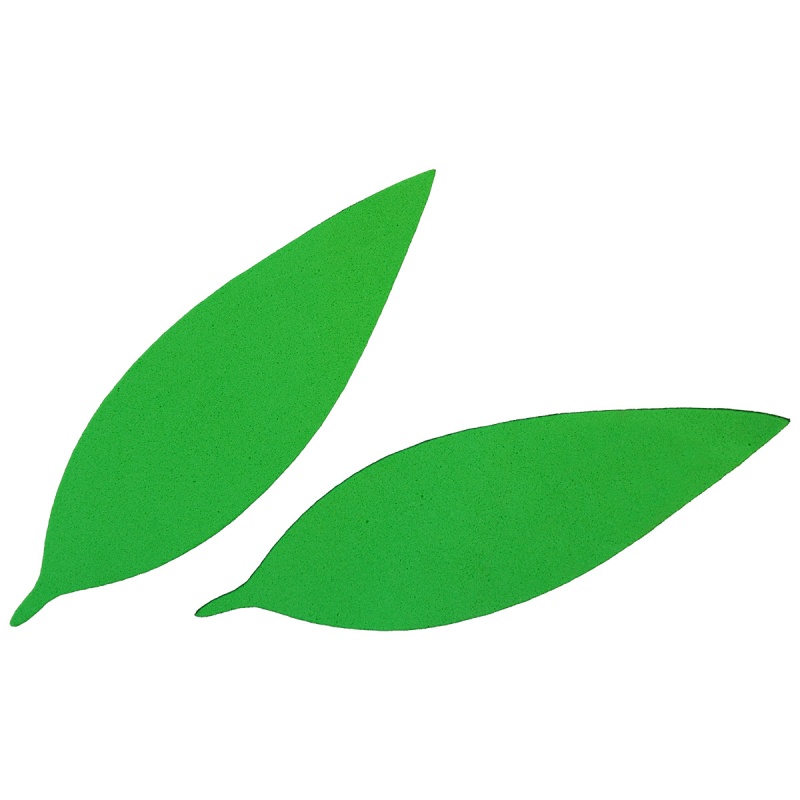 Декор Лист вытянутый фоамиран 10*3см, 10шт, цвет зеленый 902058/фом9-1-1														